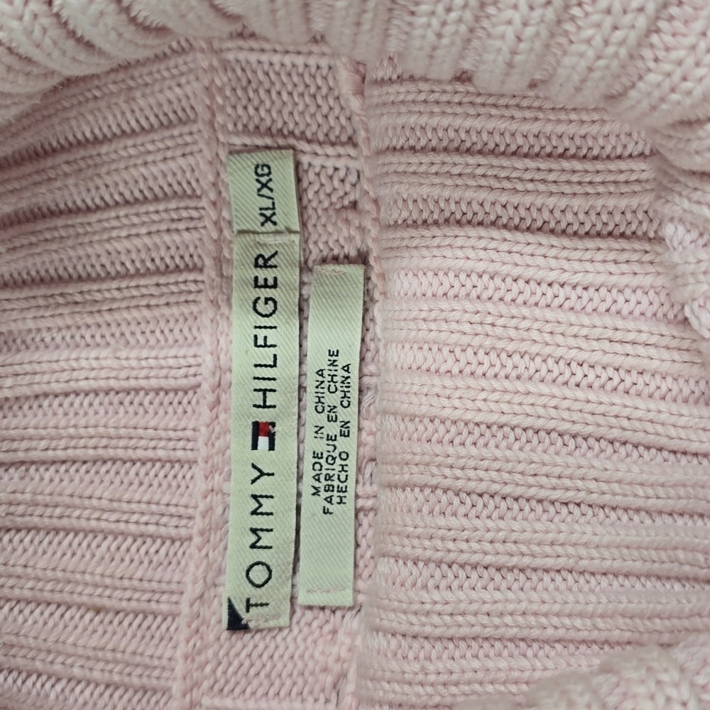 Tommy Hilfiger Pink Cable Knit Turtleneck Sweater - Picture 4 of 4